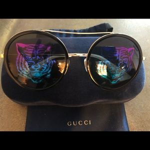 Gucci Aviator Tiger Mirrored Sunglasses